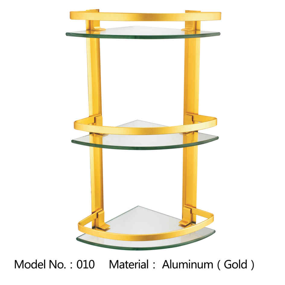 Accesorios de baño de acero inoxidable de lujo de oro cepillado Estantes de toallas