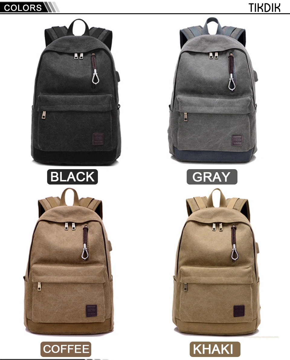 Male Canvas Backpack College Student School Backpack Bags for Teenagers Laptop Mochila Casual Women Rucksack Travel Daypack