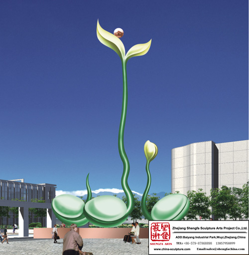 Sculpture en acier inoxydable Grand Plaza