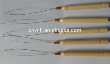 micro rings loop tool loop threader pulling needle used with hair plier and beads for human hair feather extension tools