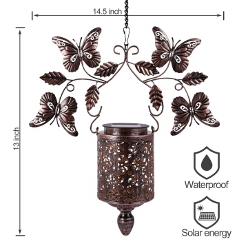 Butterfly Shape Solar Hanging Lanterns for Gardens