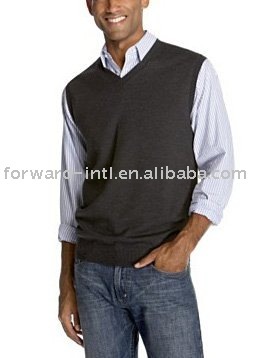 MEN'S CASHMERE/WOOL V NECK VEST