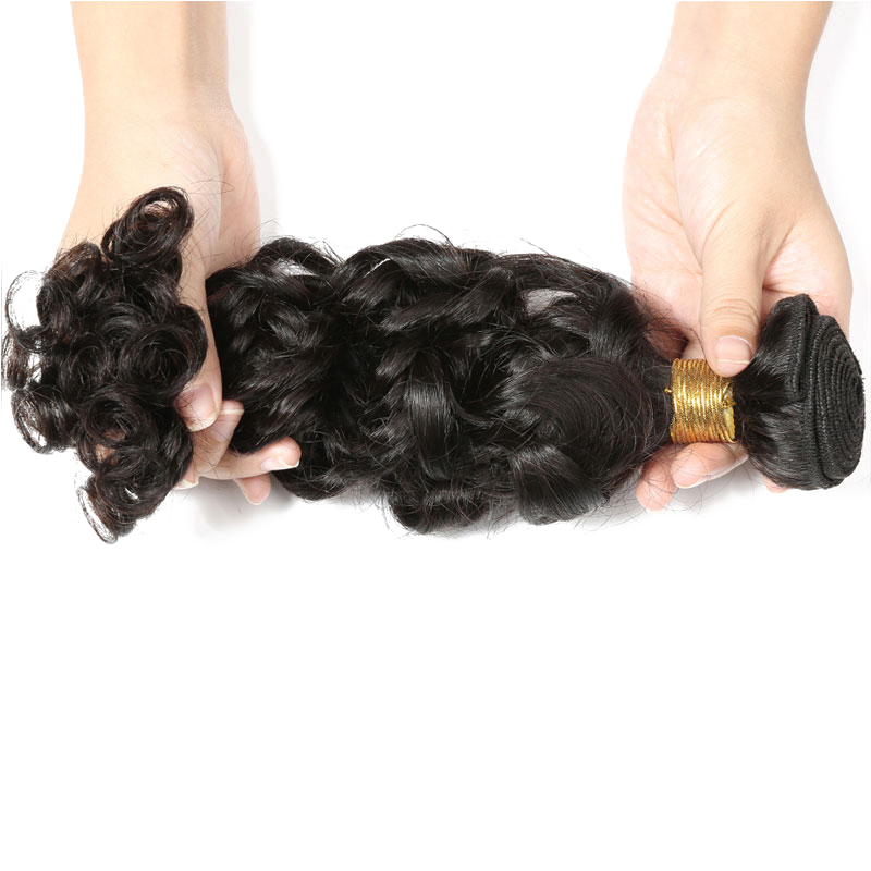 Top Quality Grade 12A Double Drawn Funmi Bouncy Curl Human Hair Extension