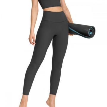 Gerippte Trainingsleggings mit hoher Taille