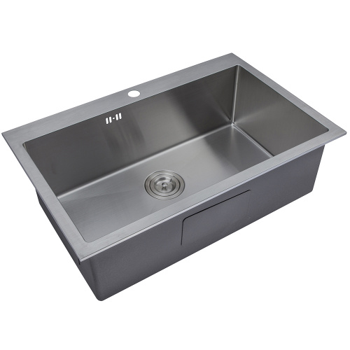 Overmount Single Bowl Handmade Sinks dengan Faucet Hole