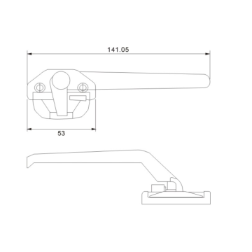 Aluminium Casement Window Handle Small