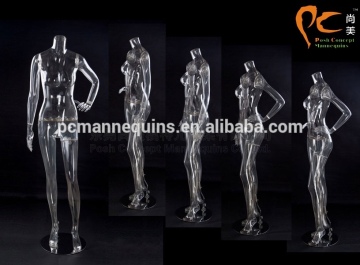 headless mannequin clear plastic mannequin posing mannequin