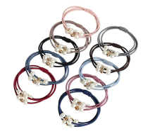 Colored Elegant Pearl Elastics Hair Ties Elastic Headbands
