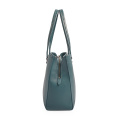 Women Zipped Leather Soft work Shoulder Bag Blue