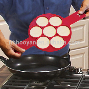 2017 amazon best selling nonstick pancake rings in red Flippin Fantastic pancake mold