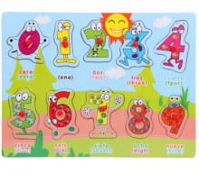 Wooden Alphabet Numbers Puzzle Learning Educational Toy
