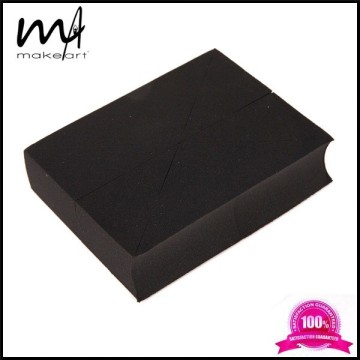 Latex free 8-pc black block makeup wedge powder puff foundation sponge puff applicator