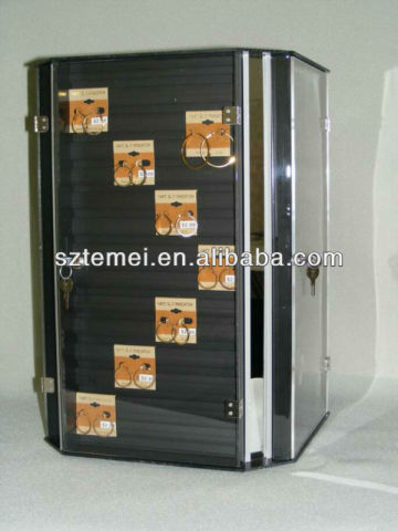 acrylic earring display case with lock