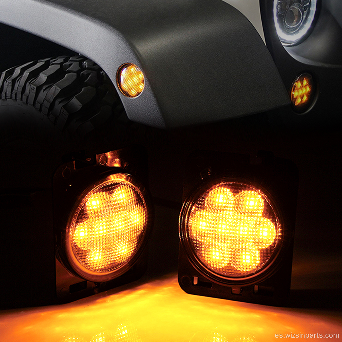 Luces de señalización de giro led para jeep wrangler jk jku 2007-2018