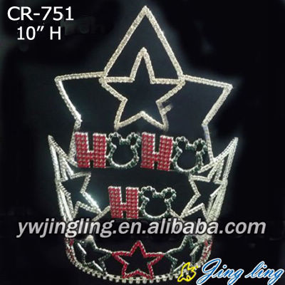 Custom Star Pageant Crown With Cute Bear