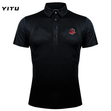 Moisture Wicking Dry Fit Polo Shirt Black