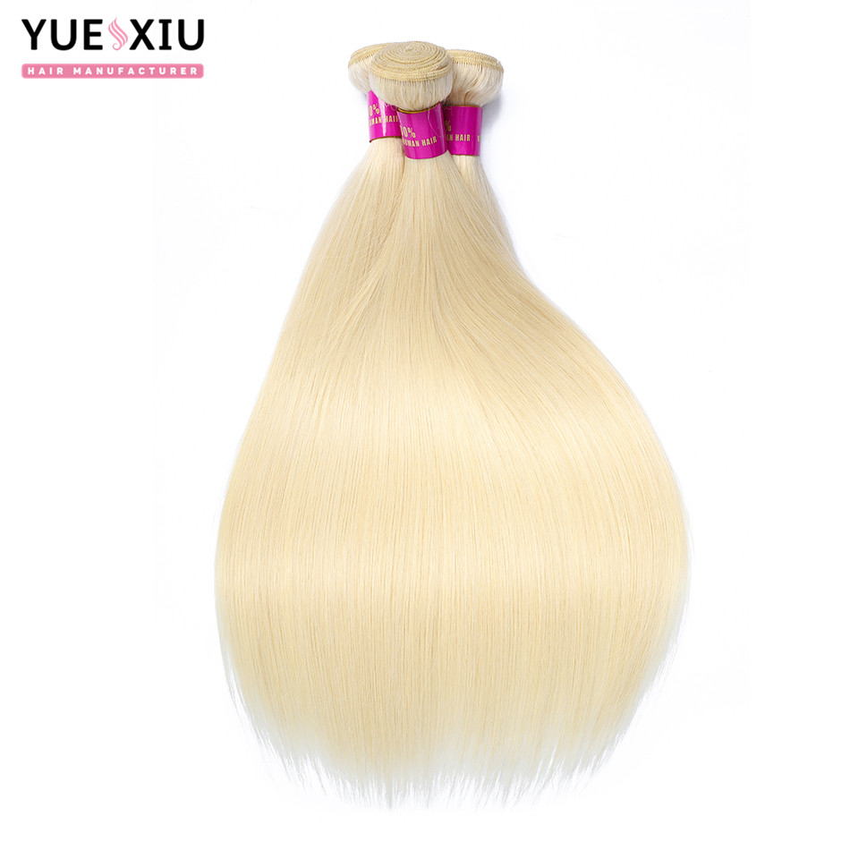 613 Virgin Hair Bundles Blonde Human Hair Extension  Straight Wave