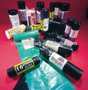 cheaper price recycled black garbage bags in roll