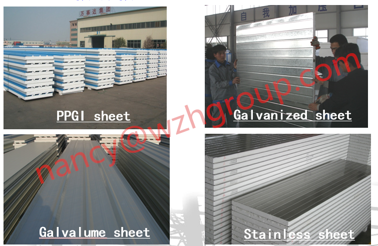 Fireproof Insulated Sandwich Panel Glasswool Sandwich Roof Panel