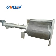 Rotary drum screen wastewater treatment microfilter