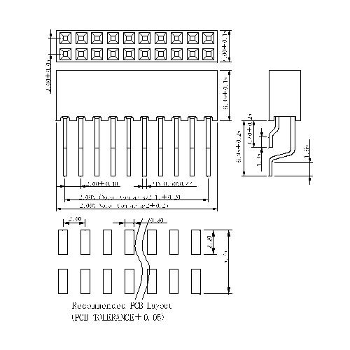 FHDM17 2.0 mm Female Header Dual Row horizon FHDM17 2.0 mm Female Header Dual Row horizon