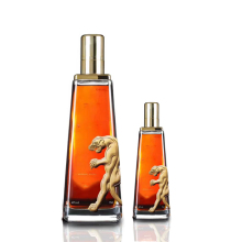 Customized Luxury UV Coated Logo Liquor Bottles 750ml Glass Vodka