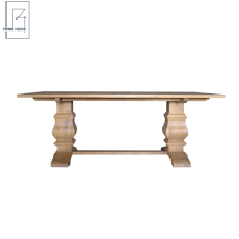 Hot Sale Hamptons Style Natural Oak Wood Rectangle Dining Tables for Events