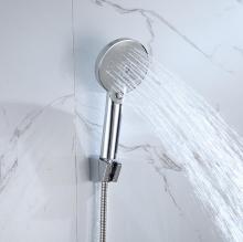 ABS chromed rain hand shower set with switch buttom