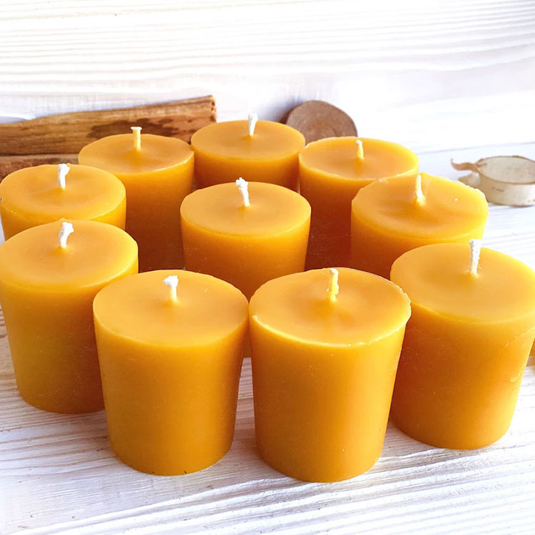 Healthy Sustainable Catholic Beeswax Votive Candles Bulk