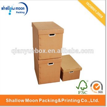 Easy shipping corrugated cardboard boxes with lid