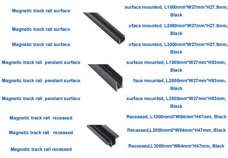 Folding Grille Etl Track Light 48v Dimmable Track Lighting Panel Recessed Pendant Surface Mounted 1m 1.5m 2m Track Rail