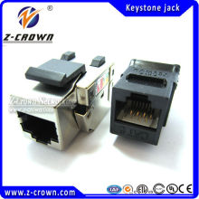 Cat6 Keystone Jack RJ45 Unshielded 180degree Module Jack