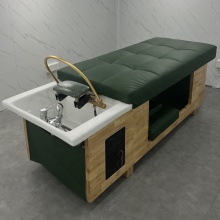 Modern Wooden Hair Washing Spa Salon Furniture Thai Shampoo Bed