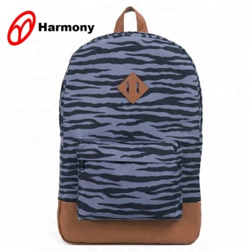 Best selling zebra printing customised school bag