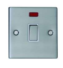 20AMP Double Pole Switch with Neon Stainless