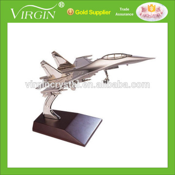 Wholesale cheap Zinc alloy airplane models with wooden base for gift/souvenir