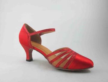 Red ballroom shoes for girls