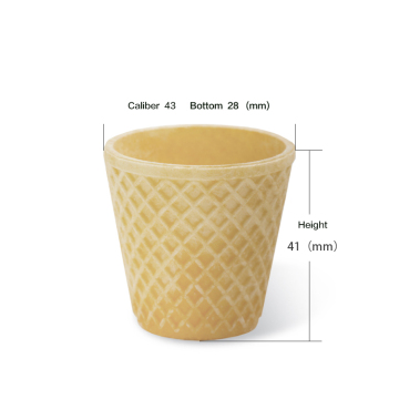 Small cup shaped wafer products