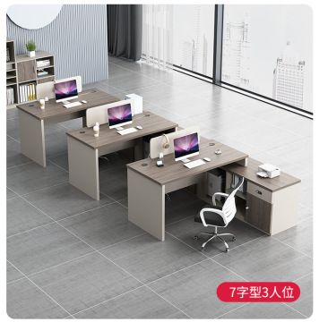 Two-Desk Office Workstation with Screen and Chairs
