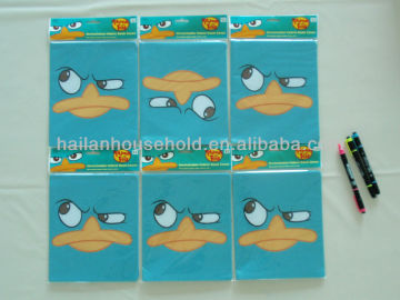 wholesale custom printing A4 A5 stretchable fabric book cover, desney licensed book cover