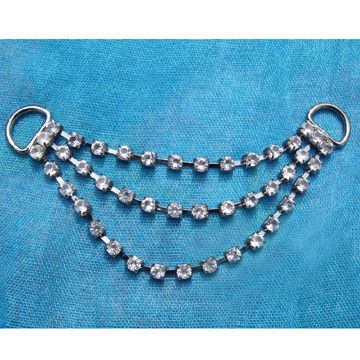 Hanging Cup Chains with D-rings and Rhinestones Decoration, Available in Gun Metal