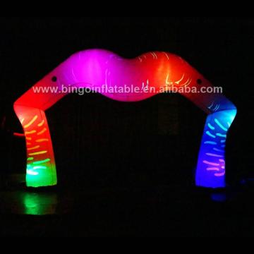 party sexy inflatable gate arch/lip party decoration inflatable