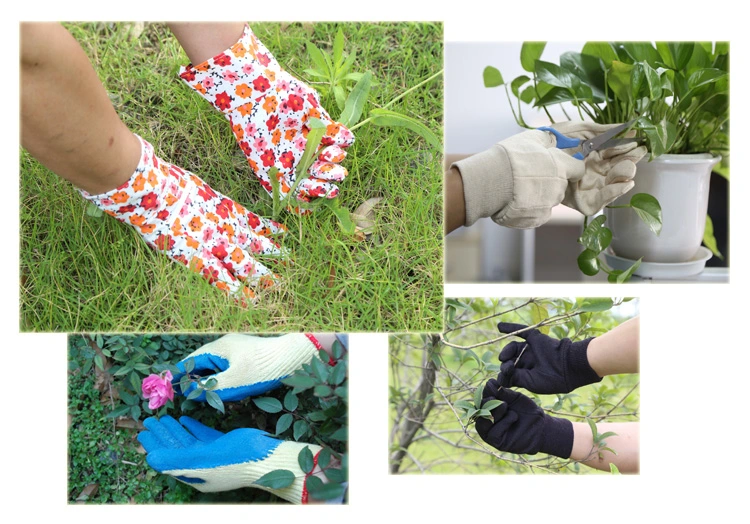 Ddsafety Gardening Work Herramientas Safety Buyer Gloves Handschuhe with Cotton Prints Band Cuff Equipo De Proteccion Personal to Protect