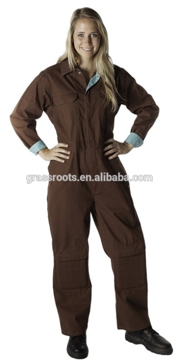 grey and blue women workwear uniforms /work coveralls uniform design/100cotton workwear