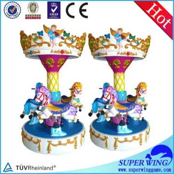 High quality fiberglass kids ride carousel horse