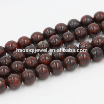 Popular sell high quality natural loose poppy jasper beads strand with Exw price