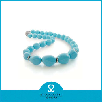 China beads jewelry blue necklace beads