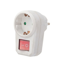 Germany Socket Adapter Plug with 2-Pole Switch