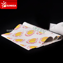 Printed greaseproof paper for fish and chips