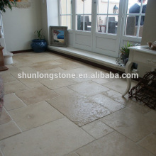 Cream limestone floor tile,Cream limestone stair tile